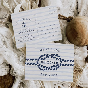 Liebe Knot Save the Date Ankündigungspostkarte