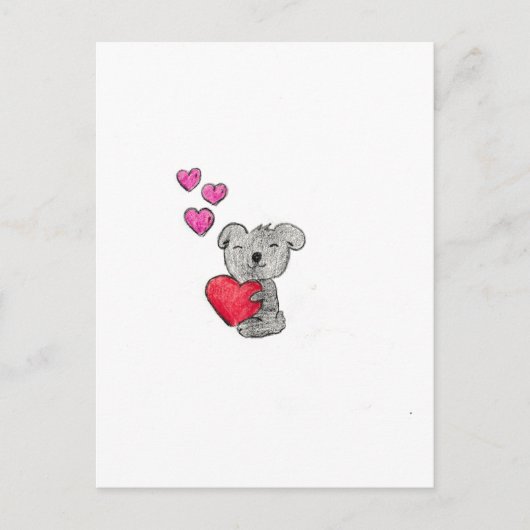 Liebe Koala Bear Postkarte (Vorderseite)