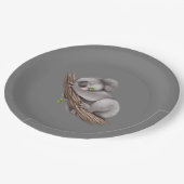 Liebe Koala Bears Pappteller (Schrägansicht)