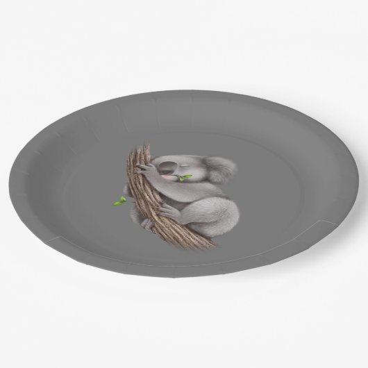 Liebe Koala Bears Pappteller (Schrägansicht)