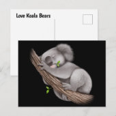 Liebe Koala Bears Postkarte (Vorne/Hinten)