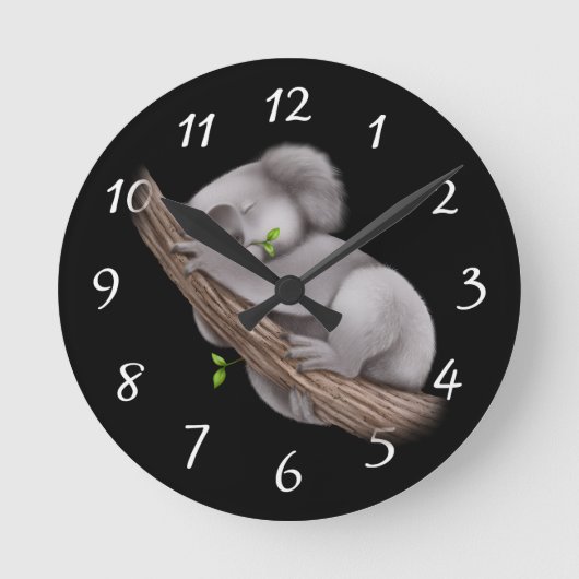 Liebe Koala Bears Runde Wanduhr (Vorderseite)