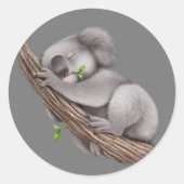 Liebe Koala Bears Runder Aufkleber (Vorderseite)