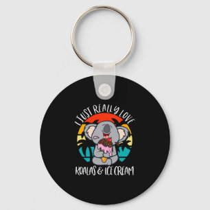 Liebe Koalas Sommer Eis Koala Liebhaber Schlüsselanhänger