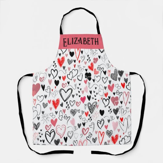 Liebe Koch Individuelle Schürze für Feinschmecker  (Vorderseite)