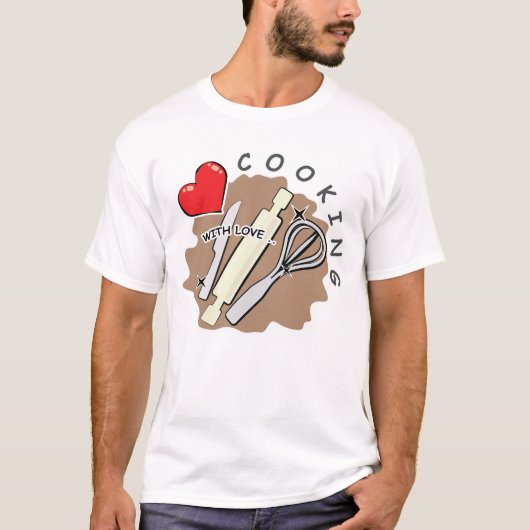 Liebe Kochen T-Shirt (Vorderseite)