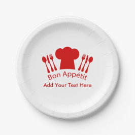 Liebe, Kochs-HutBon Appetit zu kochen Pappteller