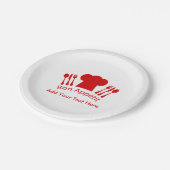 Liebe, Kochs-HutBon Appetit zu kochen Pappteller (Schrägansicht)