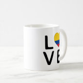 Liebe - kolumbianische Flagge Kaffeetasse (VorderseiteRechts)