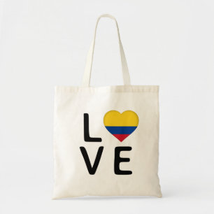 Liebe - kolumbianische Flagge Tragetasche