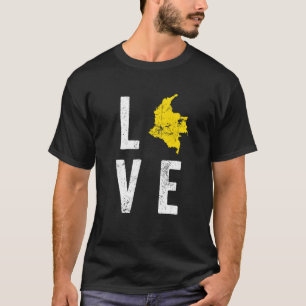 Liebe Kolumbien Karte Kolumbien National Independe T-Shirt