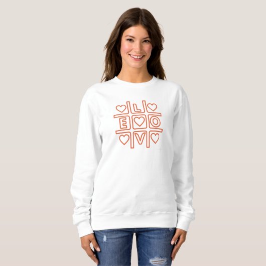 Liebe & Komfort Valentinstag Sweatshirt (Vorne ganz)