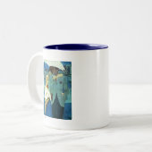 Liebe kommt an Miss Lucas Zweifarbige Tasse (Vorderseite Links)