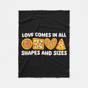 Liebe kommt in allen Formen und Größen - Food Love Fleecedecke