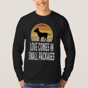 Liebe kommt in kleinen Paketen Chihuahua Hundebesi T-Shirt