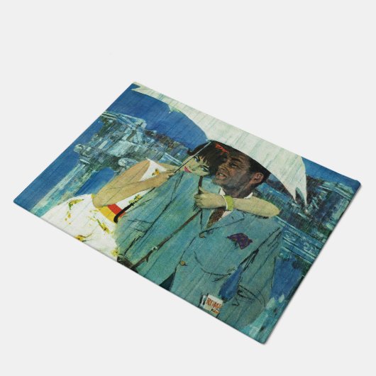 Liebe kommt zu Fräulein Lucas Fußmatte (Schrägansicht)