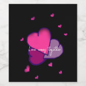 Liebe kommt zusammen weinetikett (Einzelnes Label)