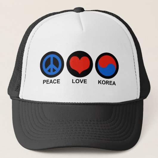 Liebe Korea Truckerkappe (Vorderseite)