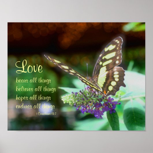 Liebe Korinther 13:7 Bibelangebot Poster (Vorne)