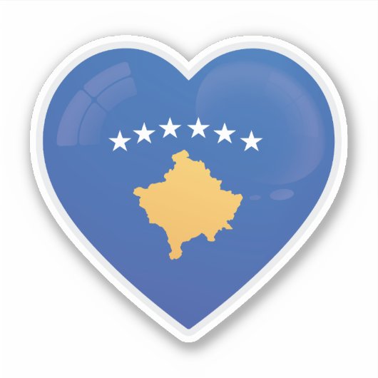 Liebe Kosovo Aufkleber (Vorderseite)