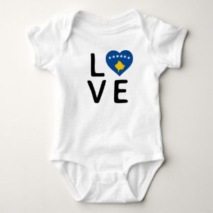 Liebe - Kosovo-Flagge Baby Strampler