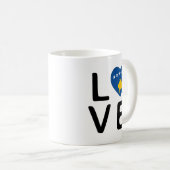Liebe - Kosovo-Flagge Kaffeetasse (VorderseiteRechts)