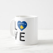 Liebe - Kosovo-Flagge Kaffeetasse (Vorderseite Links)
