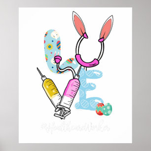 liebe krankenpfleger ostern, retro, vintage poster