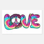 Liebe Krawatte Rechteckiger Aufkleber (Vorderseite)