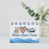 Liebe Kreuzfahrt Postkarte (Stehend Vorderseite)