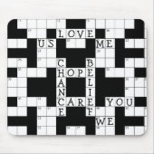 Liebe-Kreuzworträtsel Mousepad (Vorne)
