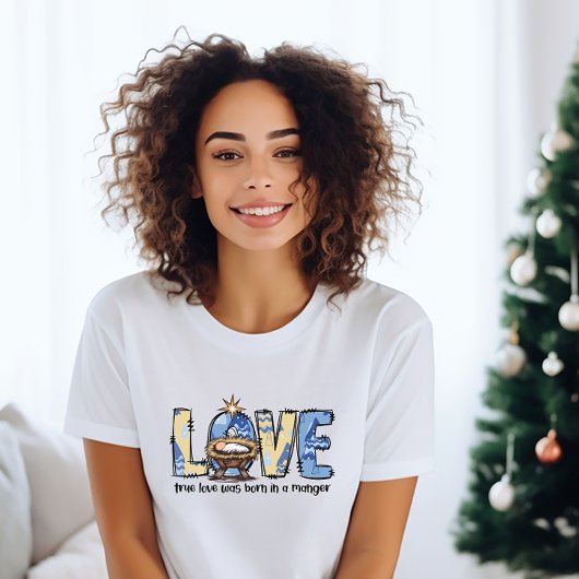 LIEBE Krippe Weihnachten T - Shirt