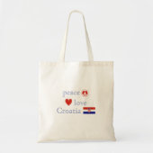 Liebe Kroatien Friedenszeichen Herz Kroatische Fla Tragetasche (Vorne)