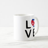 Liebe - kubanische Flagge Kaffeetasse (VorderseiteRechts)