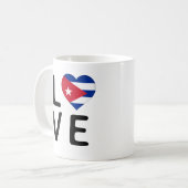Liebe - kubanische Flagge Kaffeetasse (Vorderseite Links)