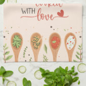 Liebe Küche - hergekommenes Küchentuch (Gefaltet)