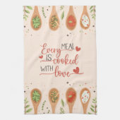 Liebe Küche - hergekommenes Küchentuch (Vertikal)