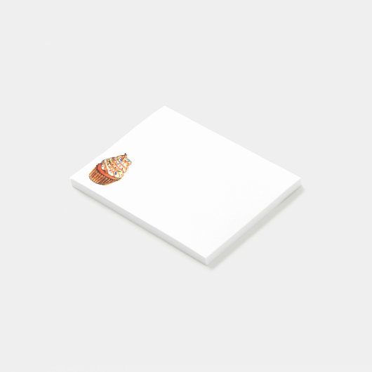 Liebe Kuchen mit Sprinklen - Backwaren Post-it Klebezettel (angewinkelt)