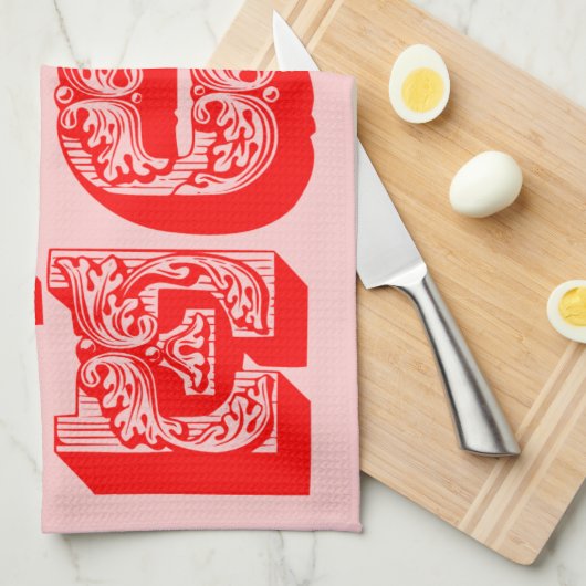 LIEBE KÜCHENTUCH (Viertel Falte)