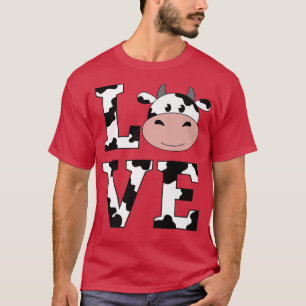 Liebe Kuh Print Farm Tierische Bauer Viehzucht C T-Shirt
