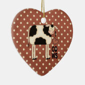 Liebe-Kühe des Land-Weihnachteni Keramik Ornament (Rechts)