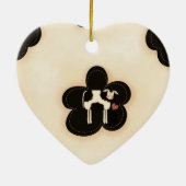Liebe-Kühe des Land-Weihnachteni Keramik Ornament (Hinten)