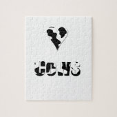 Liebe Kühe, Schwarz-Weiß-Druck Puzzle (Vertikal)