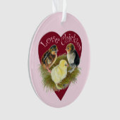Liebe Küken Ornament (Vorderseite)