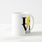 LIEBE Kula Gelber Hibiskus 11oz Kaffeetasse (VorderseiteRechts)