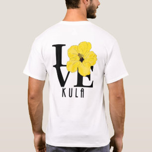 LIEBE Kula Hawaii Gelber Hibiskus (Rückseite) T-Shirt