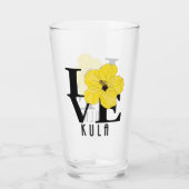 LIEBE Kula Yellow Hibiskus Glas (Rückseite)