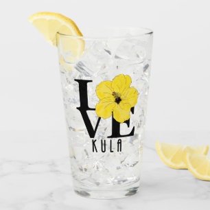 LIEBE Kula Yellow Hibiskus Glas