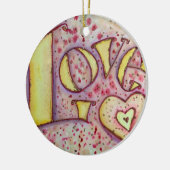 Liebe Kunst, Dichtung und Musik Keramik Ornament (Links)