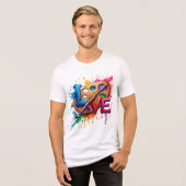 Liebe Kunst Lehrer Sublimationsdesign - Künstler Tri-Blend Shirt (Vorderseite voll)